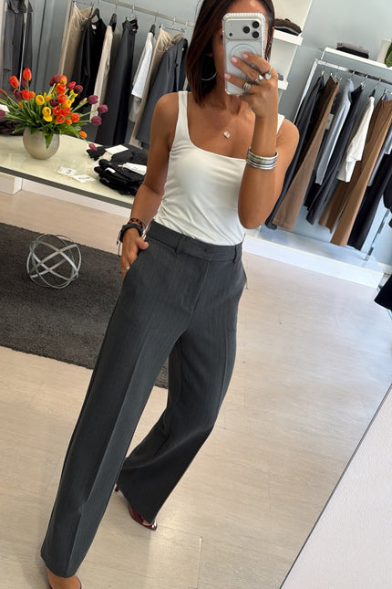 Pantalone antracite micro-gessato completo kn