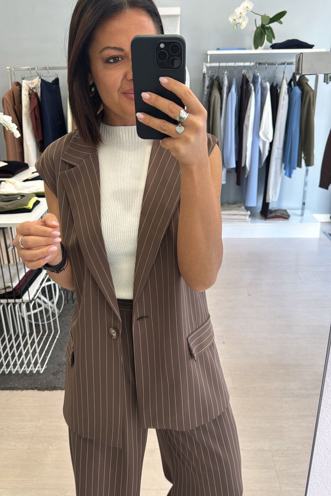 Gilet completo gessato