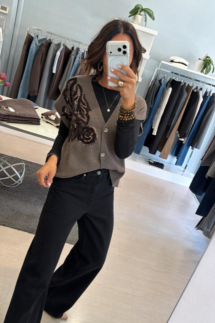 Jeans gamba dritta Nero Ic
