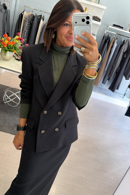 Blazer nero doppio petto kk