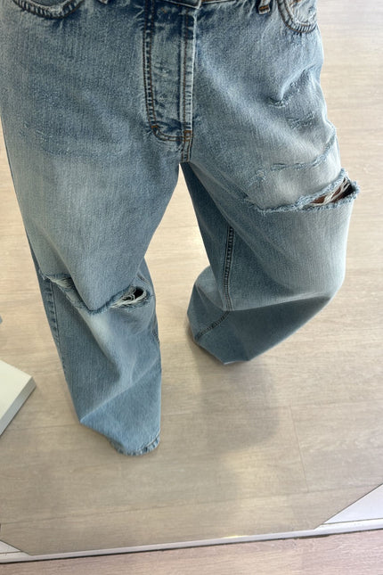 Jeans strappi palazzo