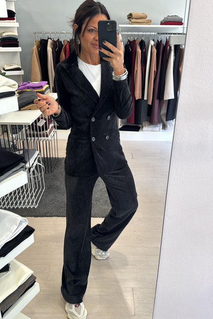 Pantalone velluto nero