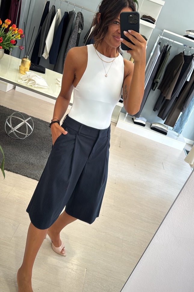Bermuda completo gessato blue navy kn