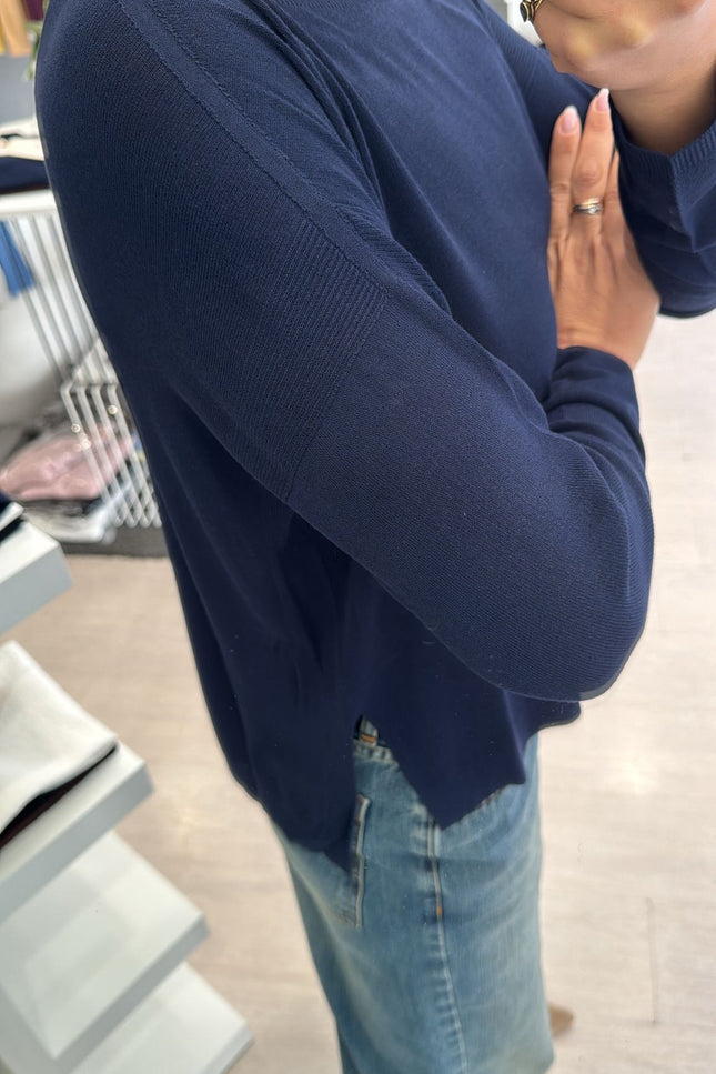 Maglia barca spacchetti blu