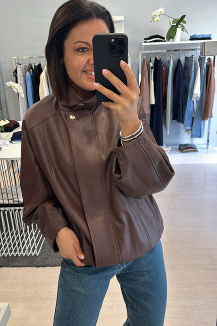Bomber ecopelle cacao