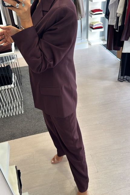 Pantalone tencel bordeaux