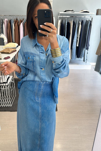 Gonna denim in chambray kk