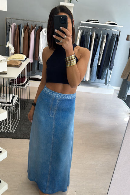 Gonna denim in chambray kk