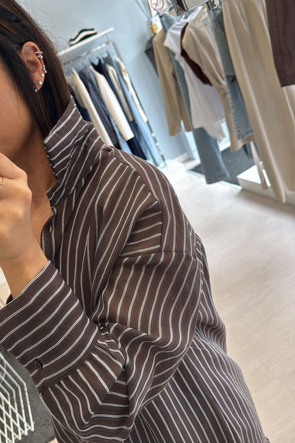 Camicia cioccolato oversize cc