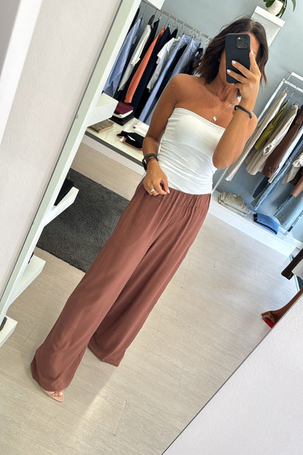 Pantalone viscosa tabacco cc