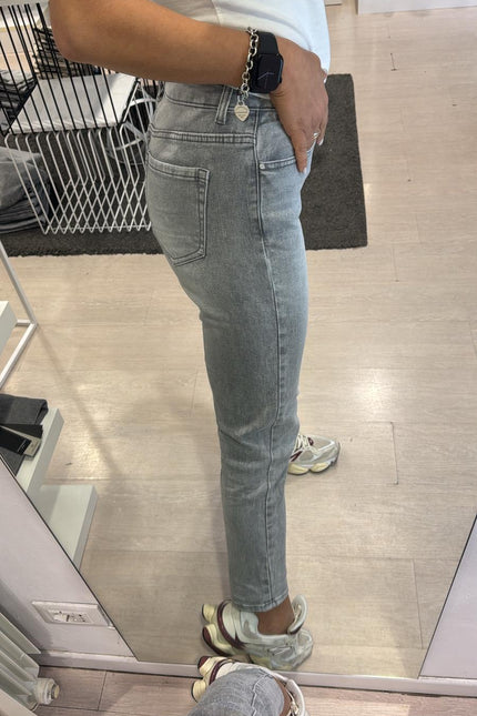 Denim slim fit grigio