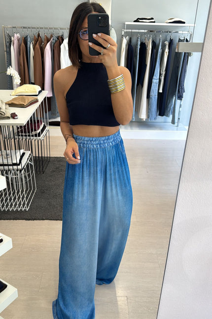 Pantalone denim in chambray kk