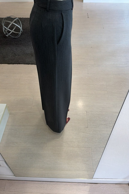 Pantalone antracite micro-gessato completo kn