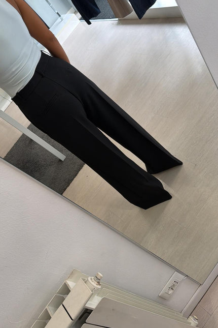 Pantalone nero gamba dritta kk
