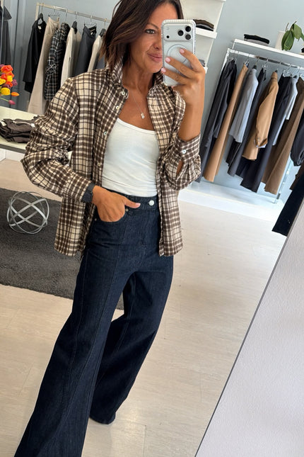 Camicia check cioccolato cc