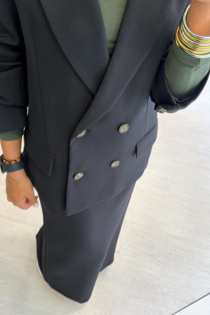 Blazer nero doppio petto kk