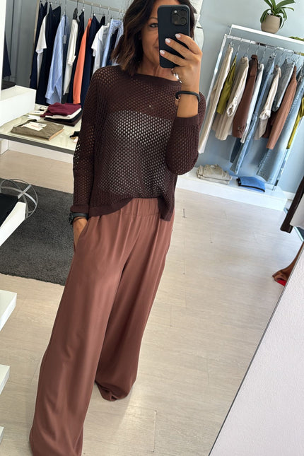 Pantalone viscosa tabacco cc