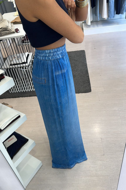 Pantalone denim in chambray kk