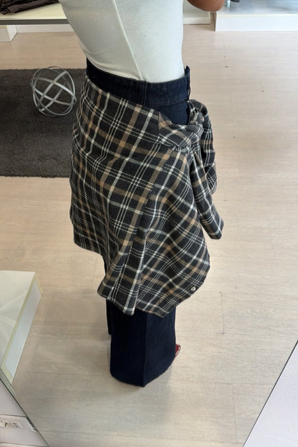 Camicia check grigio piombo cc