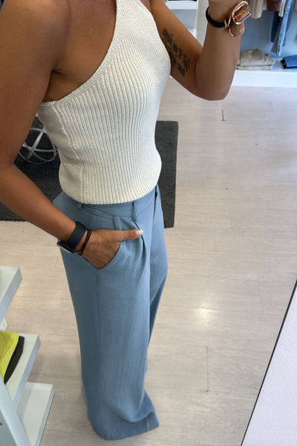 Pantalone modal azzurro cc