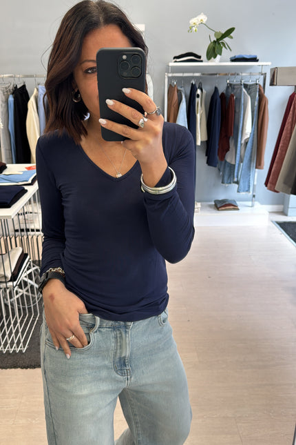 Scollo a V modal blu