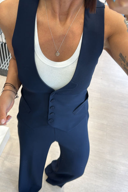 Pantalone completo blu kn