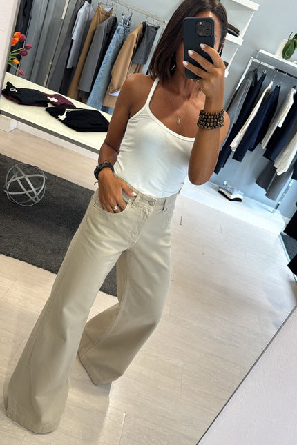 Jeans wide leg sabbia kk