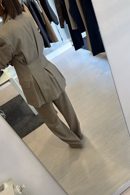 Giacca Robe Manteau completo tortora ak