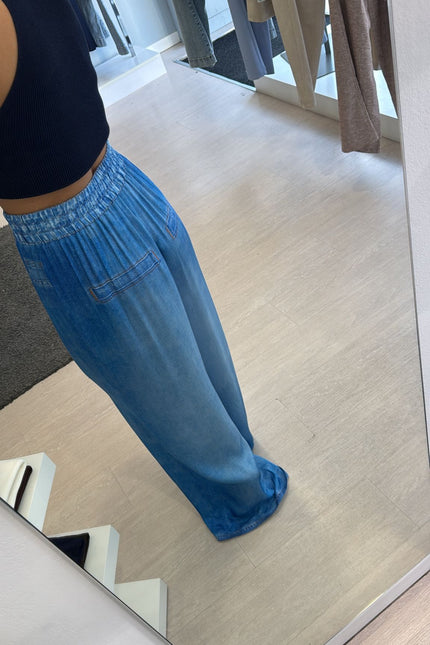 Pantalone denim in chambray kk