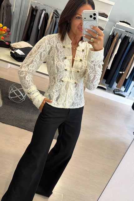 Camicia in pizzo avorio kk