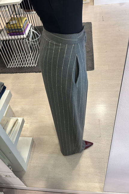 Pantalone gessato grigio