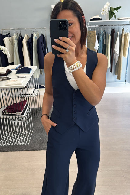 Gilet completo blu kn