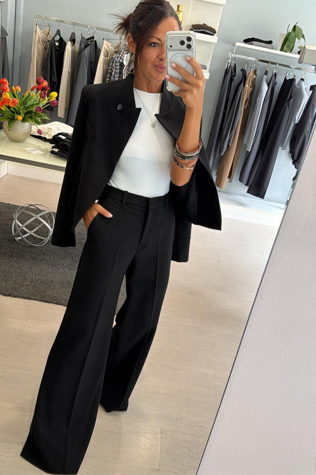 Pantalone nero gamba dritta kk
