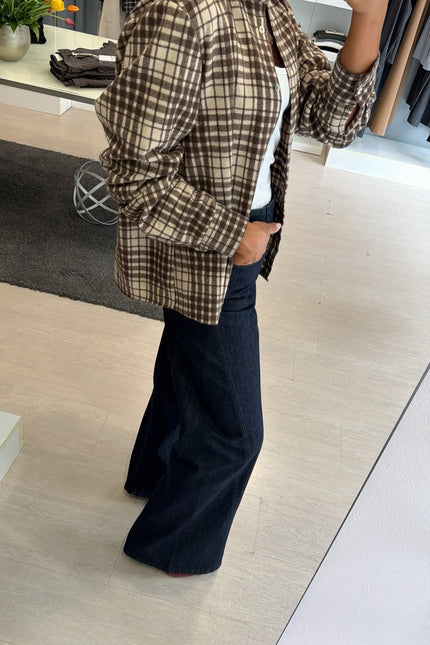 Camicia check cioccolato cc