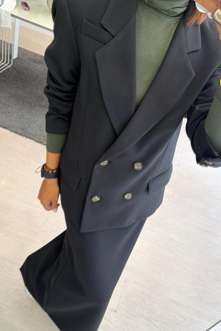 Blazer nero doppio petto kk