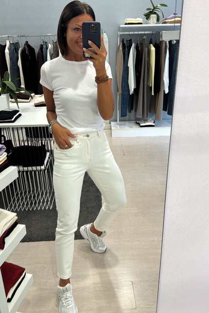 Jeans slim fit bianco latte