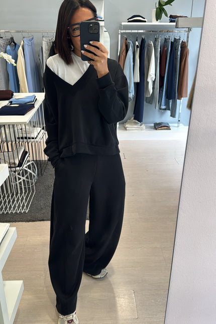 Pantalone felpa nero