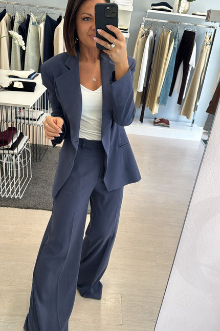 Pantalone completo melange blu kk