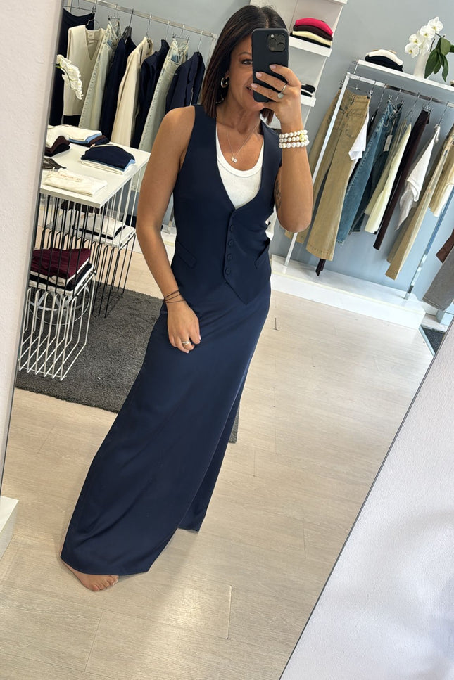 Gonna in satin blu kk