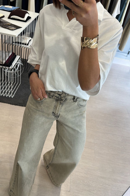 Jeans wide leg vintage wash