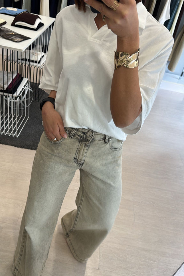 Jeans wide leg vintage wash