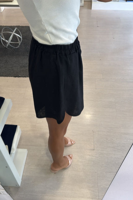 Shorts lino e viscosa nero kk
