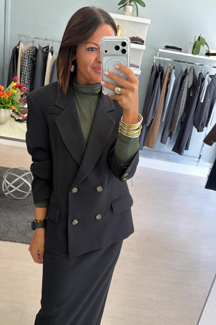 Blazer nero doppio petto kk