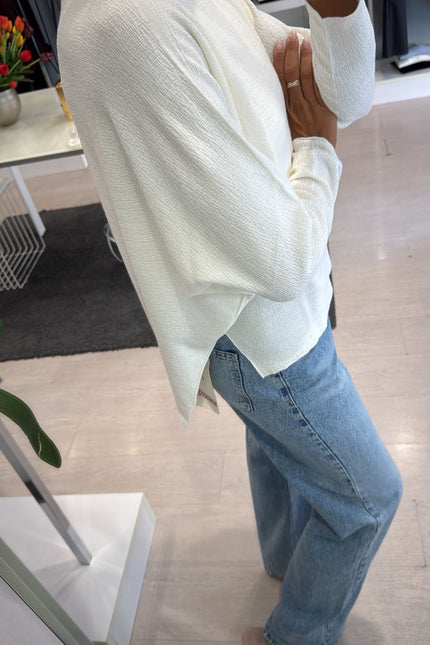 Lupetto kimono bianco kn