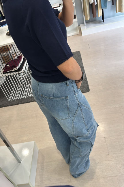 Girocollo blu manica corta kn