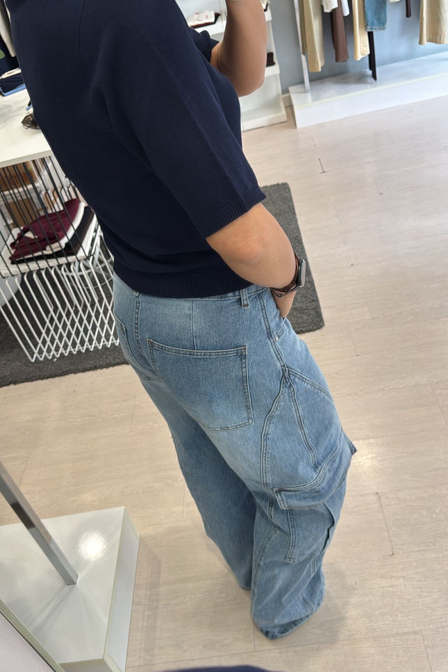 Girocollo blu manica corta kn