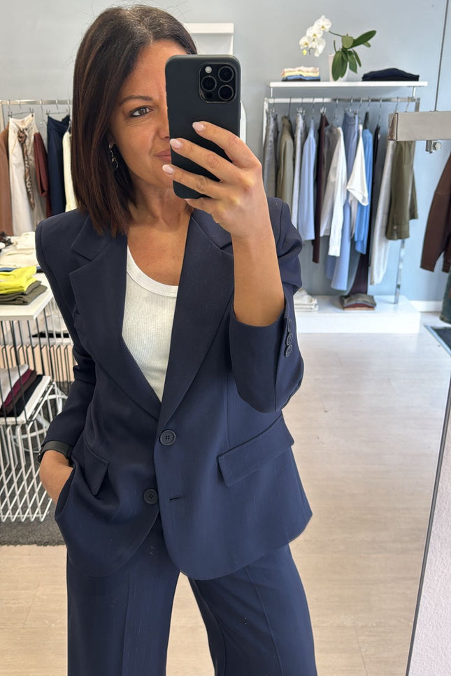 Giacca completo gessato blu