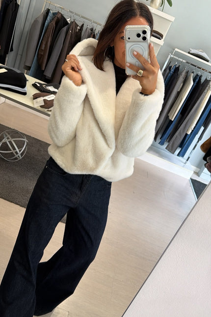 Pelliccia eco bianca yl
