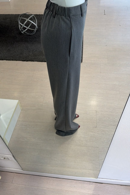 Pantalone dritto completo grigio medio ak