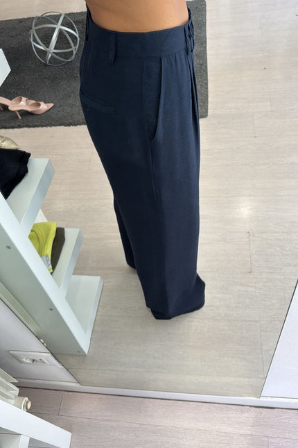 Pantalone blue navy in viscosa sl